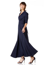 Load image into Gallery viewer, The Dorothy in navy wool crepe