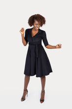 Load image into Gallery viewer, Dorothy navy corduroy dress