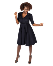 Load image into Gallery viewer, The Dorothy in navy stretch corduroy