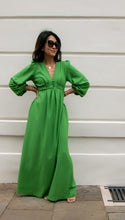 Load image into Gallery viewer, The Abigail in grass green crepe