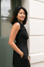 Load image into Gallery viewer, The Jumpsuit sleeveless in black soft crepe