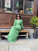 Load image into Gallery viewer, The Abigail in grass green crepe