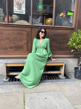 Load image into Gallery viewer, The Abigail in grass green crepe