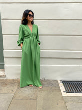 Load image into Gallery viewer, The Abigail in grass green crepe