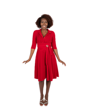 Load image into Gallery viewer, The Dorothy in red velvet