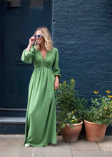 Load image into Gallery viewer, The Abigail in grass green crepe