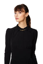 Load image into Gallery viewer, The Dorothy dress in black soft crepe
