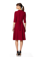 Load image into Gallery viewer, The Dorothy dress in burgundy crepe
