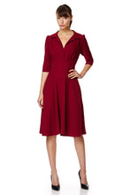 Load image into Gallery viewer, The Dorothy dress in burgundy crepe
