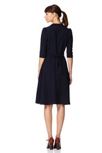 Load image into Gallery viewer, The Dorothy dress in navy crepe