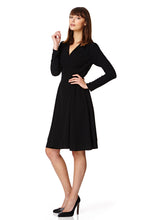 Load image into Gallery viewer, The Dorothy dress in black soft crepe
