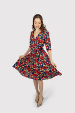 Load image into Gallery viewer, The Dorothy in rose print cotton
