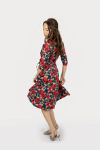 Load image into Gallery viewer, The Dorothy in rose print cotton