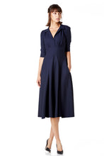 Load image into Gallery viewer, The Dorothy in navy wool crepe