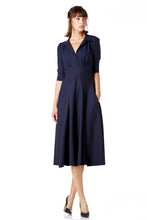 Load image into Gallery viewer, The Dorothy in navy wool crepe
