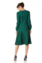 Load image into Gallery viewer, The Gabby in bottle green wool crepe