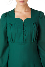 Load image into Gallery viewer, The Gabby in bottle green wool crepe
