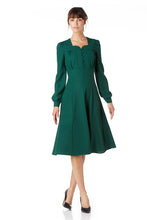 Load image into Gallery viewer, The Gabby in bottle green wool crepe