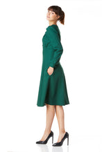 Load image into Gallery viewer, The Gabby in bottle green wool crepe