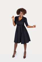 Load image into Gallery viewer, Dorothy navy corduroy dress

