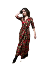 Load image into Gallery viewer, The Dorothy in red floral print corduroy
