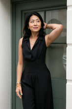 Load image into Gallery viewer, The Jumpsuit sleeveless in black soft crepe
