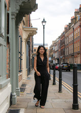 Load image into Gallery viewer, The Jumpsuit sleeveless in black soft crepe
