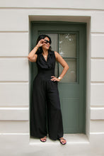 Load image into Gallery viewer, The Jumpsuit sleeveless in black soft crepe
