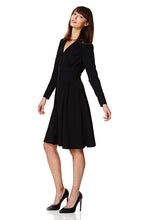Load image into Gallery viewer, The Dorothy dress in black soft crepe
