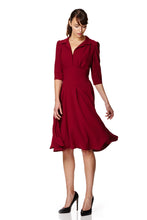 Load image into Gallery viewer, The Dorothy dress in burgundy crepe
