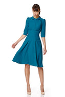 The Dorothy in teal crepe