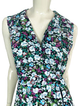 Load image into Gallery viewer, The Dorothy and Frances dress in purp &amp; green floral print cotton
