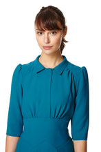Load image into Gallery viewer, The Dorothy dress in teal crepe
